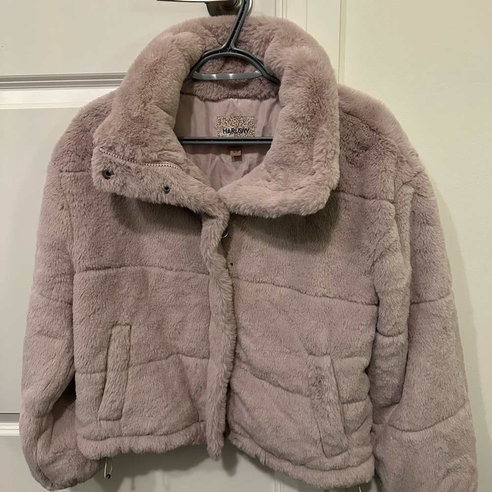 Harlow Teddy Jacket in Soft Pink